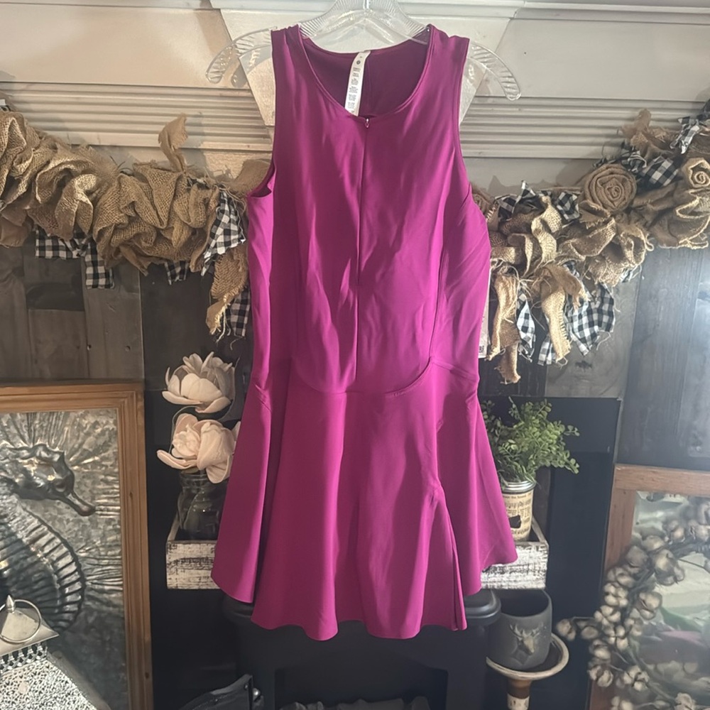 lululemon Everlux Short Lined 6” Pink Tank Dress NWT Size 10